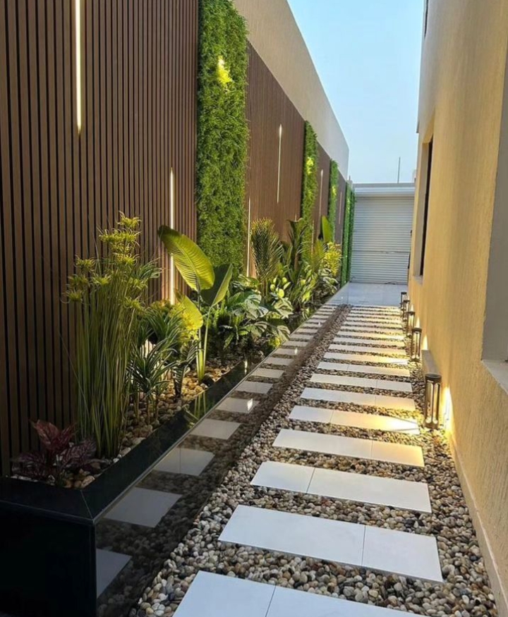 تصميم ممرات وأحواض زرع منزليه